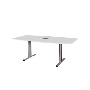 Schäfer Shop Select Besprechungstisch Planova Basic, mit Tischanschlussfeld, Boot, T-Fuß, B 2000 x T 1000 x H 717 mm, lichtgrau/weißaluminium RAL 9006 Schäfer Shop Select Besprechungstisch Planova Basic, mit Tischanschlussfeld, Boot, T-Fuß, B 2000 x T 1000 x H 717 mm, lichtgrau/weißaluminium RAL 9006