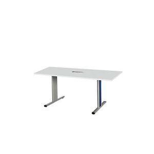 Schäfer Shop Select Besprechungstisch Planova Basic, mit Tischanschlussfeld, Rechteck, T-Fuß, B 1600 x T 800 x H 717 mm, lichtgrau/weißalu Schäfer Shop Select Besprechungstisch Planova Basic, mit Tischanschlussfeld, Rechteck, T-Fuß, B 1600 x T 800 x H 717 mm, lichtgrau/weißalu