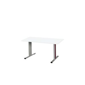 Schäfer Shop Select Besprechungstisch Planova Basic, Rechteck, T-Fuß, B 1400 x T 800 x H 717 mm, weiß/weißaluminium RAL 9006