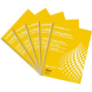 Schäfer Shop Select Collegeblöcke, DIN A4, 80 Blatt, 5 Stück, weiß Schäfer Shop Select Collegeblöcke, DIN A4, 80 Blatt, 5 Stück, weiß