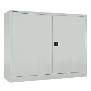 Schäfer Shop Select Flügeltürenschrank MS iCONOMY, Stahl, 3 Ordnerhöhen, B 1200 x T 400 x H 1215 mm, lichtgrau RAL 7035