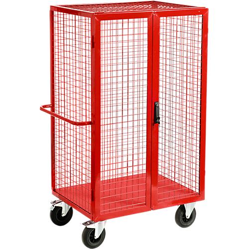 Schäfer Shop Select Gitter-Regalwagen mit Türen, 980 x 700 mm