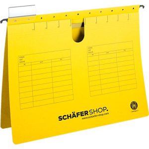 Schäfer Shop Select Hängehefter, DIN A4, Heftzunge oben, gelb, 25 Stück Schäfer Shop Select Hängehefter, DIN A4, Heftzunge oben, gelb, 25 Stück
