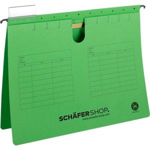 Schäfer Shop Select Hängehefter, DIN A4, Heftzunge oben, grün, 25 Stück Schäfer Shop Select Hängehefter, DIN A4, Heftzunge oben, grün, 25 Stück