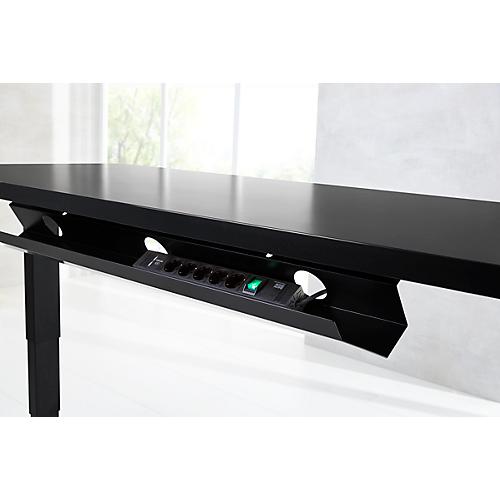 Schäfer Shop Select Kabelkanal, Metall, f. elektrisch höhenverstellbaren Schreibtisch Elements, abklappbar, schwarz