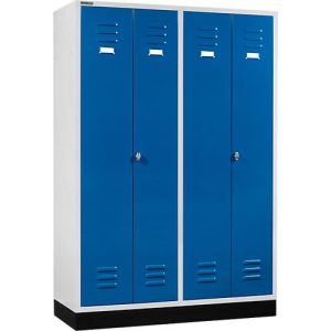 Schäfer Shop Select Kleiderspind, 4 Türen, mit Drehriegelverschluss, lichtgrau/enzianblau Schäfer Shop Select Kleiderspind, 4 Türen, mit Drehriegelverschluss, lichtgrau/enzianblau
