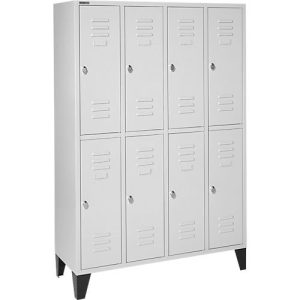 Schäfer Shop Select Kleiderspind, 4×2 Abt., m. Füßen, Drehriegelverschluss, Tür lichtgrau Schäfer Shop Select Kleiderspind, 4×2 Abt., m. Füßen, Drehriegelverschluss, Tür lichtgrau