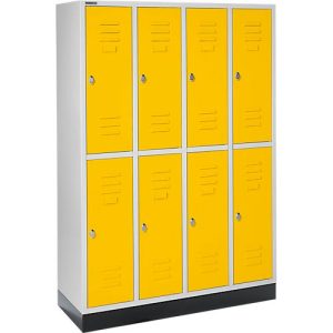 Schäfer Shop Select Kleiderspind, 4×2 Abt., m. Sockel, Drehriegelverschluss, Tür gelb Schäfer Shop Select Kleiderspind, 4×2 Abt., m. Sockel, Drehriegelverschluss, Tür gelb