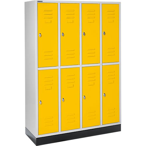 Schäfer Shop Select Kleiderspind, 4x2 Abt., m. Sockel, Drehriegelverschluss, Tür gelb