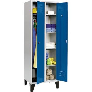Schäfer Shop Select Kleiderspind, mit 2 Abteilen, mit Füßen, Drehriegelverschluss, lichtgrau/enzianblau Schäfer Shop Select Kleiderspind, mit 2 Abteilen, mit Füßen, Drehriegelverschluss, lichtgrau/enzianblau