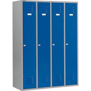 Schäfer Shop Select Kleiderspind mit 4 Abteilen, Zylinderschloss, hellsilber/enzianblau Schäfer Shop Select Kleiderspind mit 4 Abteilen, Zylinderschloss, hellsilber/enzianblau