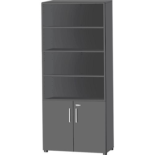Schäfer Shop Select Kombischrank SET UP, 6 OH, B 800 x T 420 x H 2240 mm, graphit/graphit