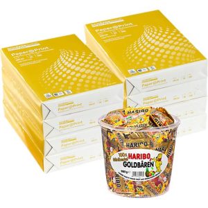 Schäfer Shop Select Kopierpapier Paper@Print, DIN A4, 80 g/m², weiß, 20 x 500 Blatt + GRATIS 1 Box Haribo Goldbären Schäfer Shop Select Kopierpapier Paper@Print, DIN A4, 80 g/m², weiß, 20 x 500 Blatt + GRATIS 1 Box Haribo Goldbären