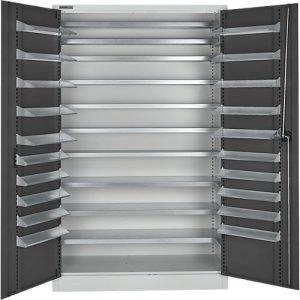 Schäfer Shop Select Magazinschrank, 10 Fachböden, ohne Ausstattung, B 1200 x T 500 x H 1935 mm, Stahl, lichtgrau/anthrazitgrau Schäfer Shop Select Magazinschrank, 10 Fachböden, ohne Ausstattung, B 1200 x T 500 x H 1935 mm, Stahl, lichtgrau/anthrazitgrau