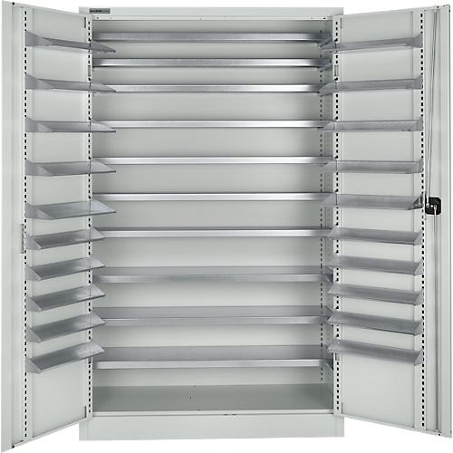 Schäfer Shop Select Magazinschrank, 10 Fachböden, ohne Ausstattung, B 1200 x T 500 x H 1935 mm, Stahl, lichtgrau