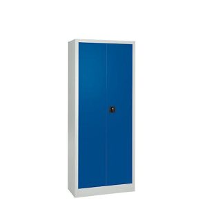 Schäfer Shop Select Materialschrank MS 2408, Leergehäuse, 800 x T 400 x H 1935 mm, Stahl, lichtgrau/enzianblau Schäfer Shop Select Materialschrank MS 2408, Leergehäuse, 800 x T 400 x H 1935 mm, Stahl, lichtgrau/enzianblau
