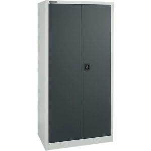 Schäfer Shop Select Materialschrank MS 2509, mit 14 Schubladen, mit Tresorfach, B 950 x T 500 x H 1935 mm, Feinblech, lichtgrau/anthrazitgrau Schäfer Shop Select Materialschrank MS 2509, mit 14 Schubladen, mit Tresorfach, B 950 x T 500 x H 1935 mm, Feinblech, lichtgrau/anthrazitgrau