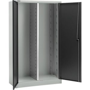 Schäfer Shop Select Materialschrank MS 2512, Leergehäuse mit Mitteltrennwand, B 1200 x T 500 x H 1935 mm, lichtgrau/anthrazitgrau Schäfer Shop Select Materialschrank MS 2512, Leergehäuse mit Mitteltrennwand, B 1200 x T 500 x H 1935 mm, lichtgrau/anthrazitgrau