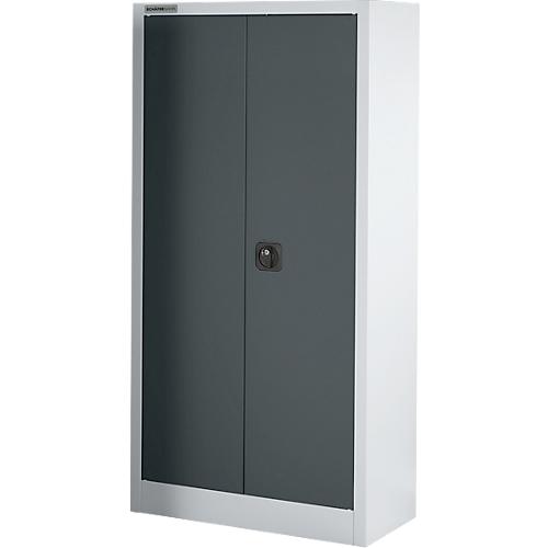 Schäfer Shop Select Materialschrank MSI 16408i , B 800 x T 400 x H 1535 mm, 3 Böden, Stahl, Weißalu/anthrazitgrau