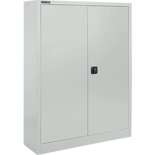 Schäfer Shop Select Materialschrank MSI 16409, B 950 x T 400 x H 1535 mm, 3 Böden, Stahl, lichtgrau RAL 7035