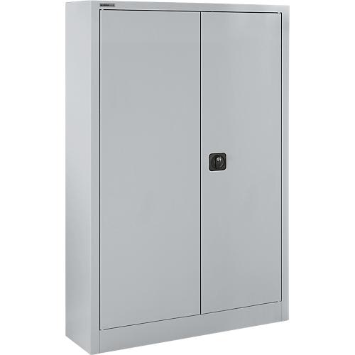 Schäfer Shop Select Materialschrank MSI 16409, B 950 x T 400 x H 1535 mm, 3 Böden, Stahl, weißaluminium RAL 9006
