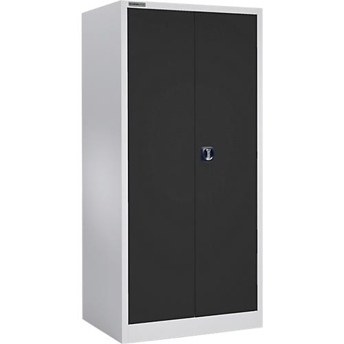 Schäfer Shop Select Materialschrank MSI 2509, 4 Zwischenböden, Zylinderschloss, B 950 x T 500 x H 1935 mm, weißaluminum RAL 9006/anthrazitgrau RAL 7016