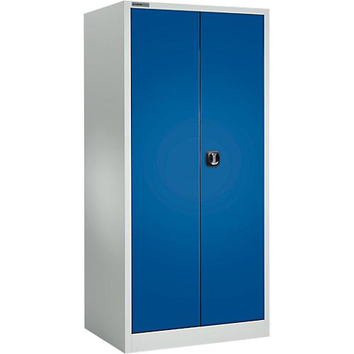 Schäfer Shop Select Materialschrank MSI 2509 S, verstärkte Ausführung, bis 100 kg/Fachboden, B 950 x T 500 x H 1935 mm, weißaluminium/enzianblau