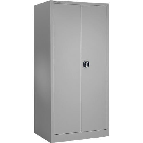 Schäfer Shop Select Materialschrank MSI 2509 S, verstärkte Ausführung, bis 100 kg/Fachboden, B 950 x T 500 x H 1935 mm, weißaluminium/weißaluminium