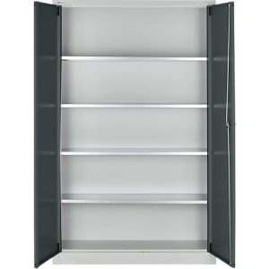 Schäfer Shop Select Materialschrank MSI 2512 S, B 1200 x T 500 x H 1935 mm, lichtgrau/anthrazitgrau Schäfer Shop Select Materialschrank MSI 2512 S, B 1200 x T 500 x H 1935 mm, lichtgrau/anthrazitgrau