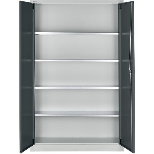 Schäfer Shop Select Materialschrank MSI 2512 S, B 1200 x T 500 x H 1935 mm, lichtgrau/anthrazitgrau