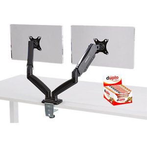Schäfer Shop Select Monitorarm MX8-124 (für 2 Displays bis 24’/verstellbar) + 40 x Ferrero Duplo