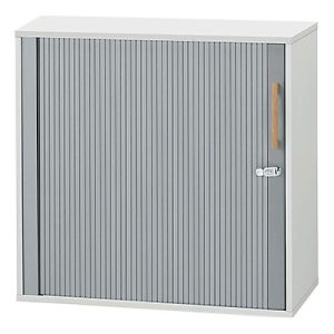 Schäfer Shop Select Querrollladenschrank Start Off Wood, 2 OH, abschließbar, Holz, B 800 x T 420 x H 788 mm, lichtgrau Schäfer Shop Select Querrollladenschrank Start Off Wood, 2 OH, abschließbar, Holz, B 800 x T 420 x H 788 mm, lichtgrau