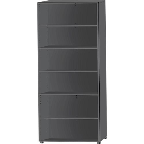 Schäfer Shop Select Regal, B 800 x T 420 x H 2240 mm, 6 OH & 5 Fachböden, graphit