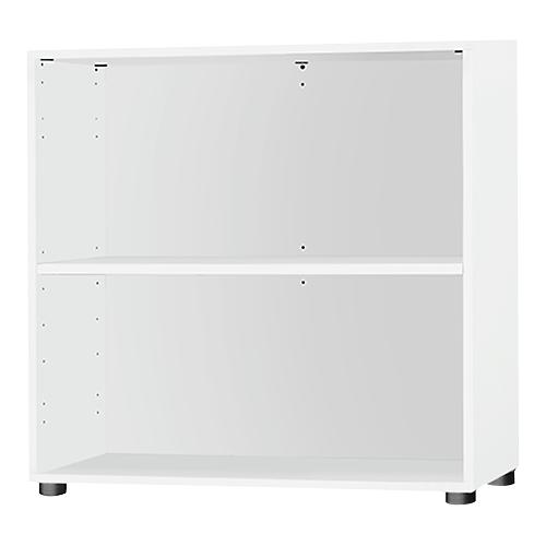 Schäfer Shop Select Regal, B 800 x T 420 x H 788 mm, 2 OH & 1 Fachboden, weiß
