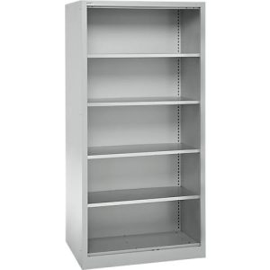 Schäfer Shop Select Regalschrank MS, 5 OH, B 950 x T 600 x H 1935 mm, Stahlblech, Lichtgrau