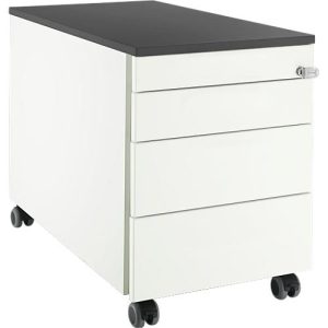 Schäfer Shop Select Rollcontainer 1233, 3 Schubladen, Utensilienauszug, mit Griffnut, weiß/graphit Schäfer Shop Select Rollcontainer 1233, 3 Schubladen, Utensilienauszug, mit Griffnut, weiß/graphit