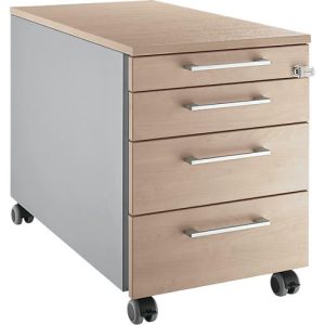 Schäfer Shop Select Rollcontainer 1233, mit Griff eckig, weißalu//Eiche-Dekor Schäfer Shop Select Rollcontainer 1233, mit Griff eckig, weißalu//Eiche-Dekor