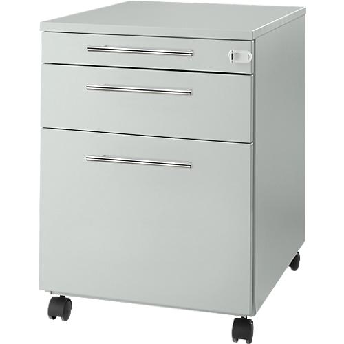 Schäfer Shop Select Rollcontainer Start Off 126, Utensilien-, Hängeregisterauszug, Schublade, abschließbar, B 432 x T 580 x H 595 mm, lichtgrau