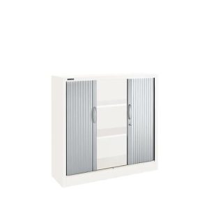 Schäfer Shop Select Rollladenschränke, 3 Ordnerhöhen, B 1200 mm, weiß/alusilber Schäfer Shop Select Rollladenschränke, 3 Ordnerhöhen, B 1200 mm, weiß/alusilber