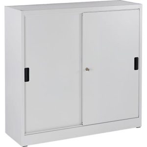 Schäfer Shop Select Schiebetürenschrank, mit 3 Einlegeböden, H 1150 x B 1200 x T 400 mm, Stahl, lichtgrau Schäfer Shop Select Schiebetürenschrank, mit 3 Einlegeböden, H 1150 x B 1200 x T 400 mm, Stahl, lichtgrau
