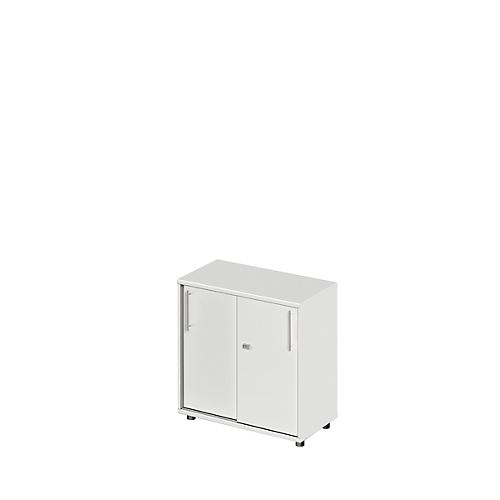 Schäfer Shop Select Schiebetürenschrank Start Off, 2 OH, abschließbar, B 800 x T 420 x H 788 mm, Holz, lichtgrau/lichtgrau