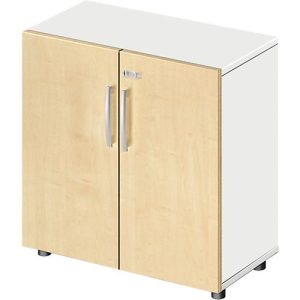 Schäfer Shop Select Schrank LOGIN, 2 Ordnerhöhen, B 800 x T 420 x H 788 mm, weiß/Ahorn Dekor Schäfer Shop Select Schrank LOGIN, 2 Ordnerhöhen, B 800 x T 420 x H 788 mm, weiß/Ahorn Dekor