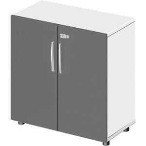 Schäfer Shop Select Schrank LOGIN, 2 Ordnerhöhen, B 800 x T 420 x H 788 mm, weiß/graphit Schäfer Shop Select Schrank LOGIN, 2 Ordnerhöhen, B 800 x T 420 x H 788 mm, weiß/graphit
