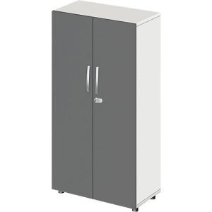 Schäfer Shop Select Schrank LOGIN, 4 Ordnerhöhen, B 800 x T 420 x H 1514 mm, weiß/graphit Schäfer Shop Select Schrank LOGIN, 4 Ordnerhöhen, B 800 x T 420 x H 1514 mm, weiß/graphit