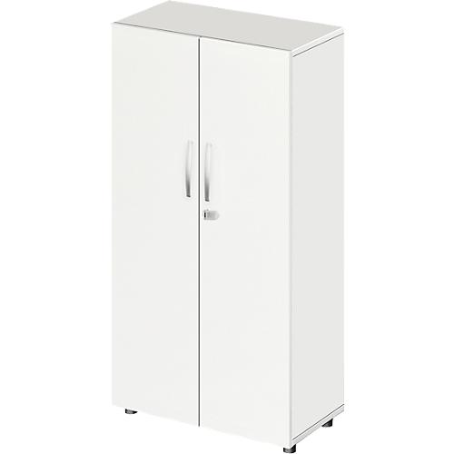 Schäfer Shop Select Schrank LOGIN, 4 Ordnerhöhen, B 800 x T 420 x H 1514 mm, weiß/weiß