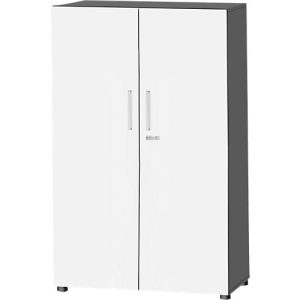 Schäfer Shop Select Schrank SET UP, 4 OH, abschließbar, B 800 x T 420 x H 1514 mm, graphit/weiß Schäfer Shop Select Schrank SET UP, 4 OH, abschließbar, B 800 x T 420 x H 1514 mm, graphit/weiß
