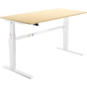 Schäfer Shop Select Schreibtisch, elektrisch höhenverstellbar, Rechteck, C-Fuß, B 1800 x T 800 x H 725-1185 mm, Ahorn/weiß Schäfer Shop Select Schreibtisch, elektrisch höhenverstellbar, Rechteck, C-Fuß, B 1800 x T 800 x H 725-1185 mm, Ahorn/weiß