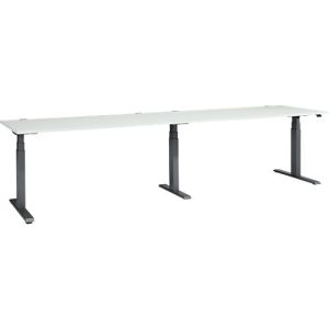 Schäfer Shop Select Schreibtisch ERGO-T 2.0 Big, elektr. höhenverstellbar, Rechteck, T-Fuß, B 3200 x T 800 x H 640-1300 mm, lichtgrau/anthrazit Schäfer Shop Select Schreibtisch ERGO-T 2.0 Big, elektr. höhenverstellbar, Rechteck, T-Fuß, B 3200 x T 800 x H 640-1300 mm, lichtgrau/anthrazit