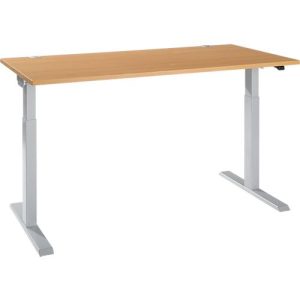 Schäfer Shop Select Schreibtisch ERGO-T 2.0, elektrisch höhenverstellbar, Rechteck, T-Fuß, B 1600 x T 800 x H 715-1205 mm, Buche/weißalu Schäfer Shop Select Schreibtisch ERGO-T 2.0, elektrisch höhenverstellbar, Rechteck, T-Fuß, B 1600 x T 800 x H 715-1205 mm, Buche/weißalu