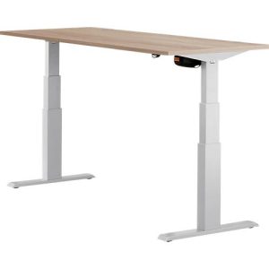 Schäfer Shop Select Schreibtisch ERGO-T, elektrisch höhenverstellbar, Rechteck, T-Fuß, B 1600 x T 800 x H 640-1300 mm, Eiche/weißaluminium Schäfer Shop Select Schreibtisch ERGO-T, elektrisch höhenverstellbar, Rechteck, T-Fuß, B 1600 x T 800 x H 640-1300 mm, Eiche/weißaluminium